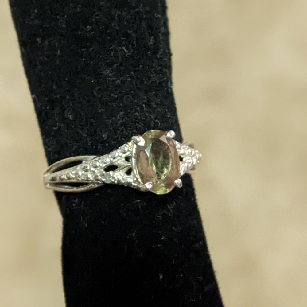 Chuck Clemency Brown Axinite/Diamond Accent Ring